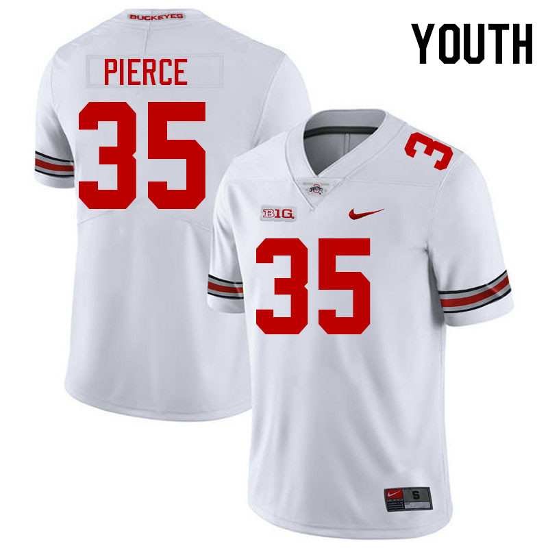 Youth #35 Payton Pierce Ohio State Buckeyes College Football Jerseys Stitched-White